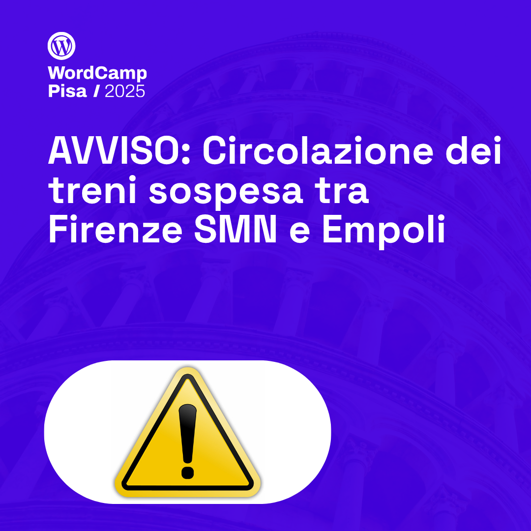 AVVISO: Circolazione dei treni sospesa tra Firenze SMN e Empoli